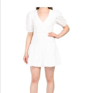 French connection poplin puff midi dress 12